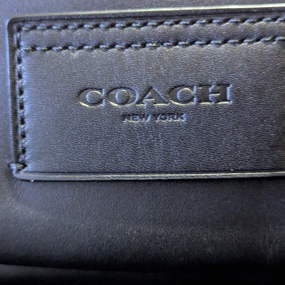 Coach Black Leather Belt Bag with Front Pocket - Picture 2 of 13